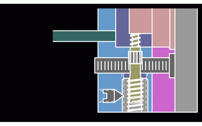 利用開(kāi)合模脫側(cè)螺紋機(jī)構(gòu)模具-深圳市模具廠(chǎng)整理提供