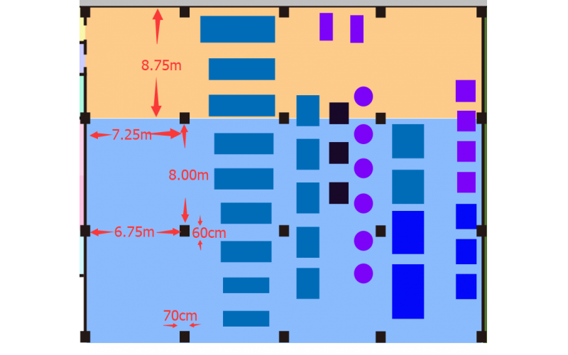 深模新工廠示意圖，設(shè)備多，空間少