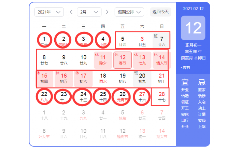 所有企業(yè)在2月份春節(jié)的過程中，只有10個工作日上班，而且是陸陸續(xù)續(xù)的走人或者來人
